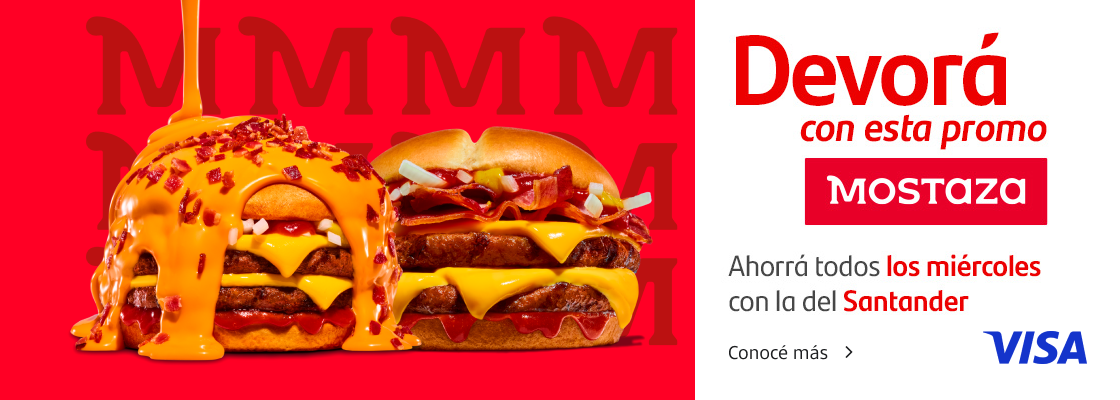 Devorá con esta promo: 25% de ahorro en Mostaza todos los miércoles con tu Tarjeta Santander Visa.