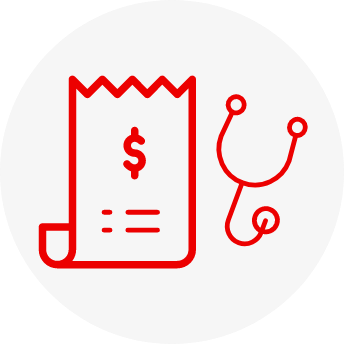 Icono de receta médica y estetoscopio