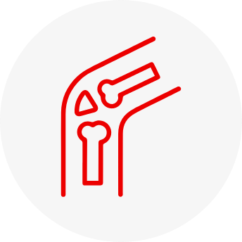Icono de fractura de rodilla