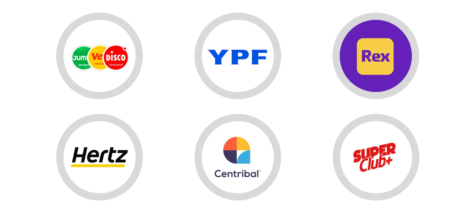 Logotipos de las marcas con las cuales Santander tiene beneficios