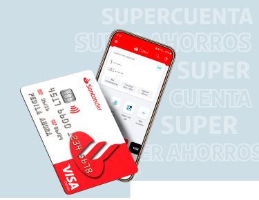 Tarjeta de débito SuperCuenta y app Santander
