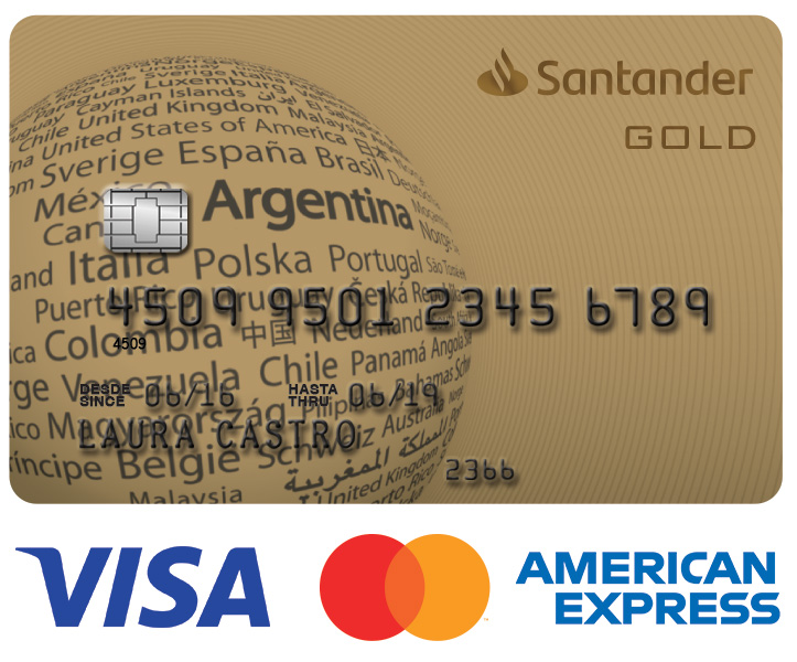 Tarjeta Gold, Visa, Master, AMEX